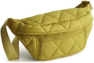 Vera Bradley Women’s Featherweight Portnoy Belt Bag, Golden Olive, One Size