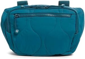 Vera Bradley Women’s Featherweight Belt Bag Sling Crossbody, Peacock Feather, One Size