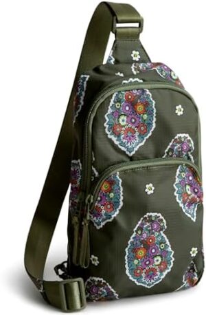 Vera Bradley Ripstop Lorman Sling Backpack, Kew Gardens Green