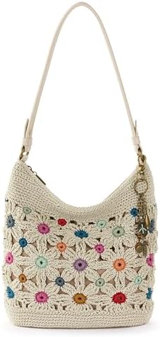 The Sak Sequoia Hobo Bag – Hand Crochet Large Women’s Purse for Everyday & Travel – Durable Handbag & Tote With Zipper Pocket
