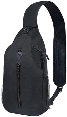 Sling-Bag Crossbody-Bag Women-Men Backpack-Daypack – Hiking Chest Travel with Water Bottle Pocket Portable Hiking Daypacks For Women Black