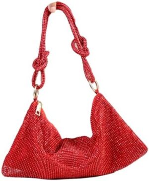 Covelin Womens Fashion Shiny Diamond Handbag Tote Shoulder Evening Bag