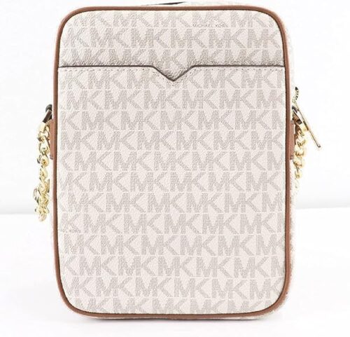 Michael Michael Kors Jet Set Travel Medium Logo Crossbody Flight Vanilla - Image 4